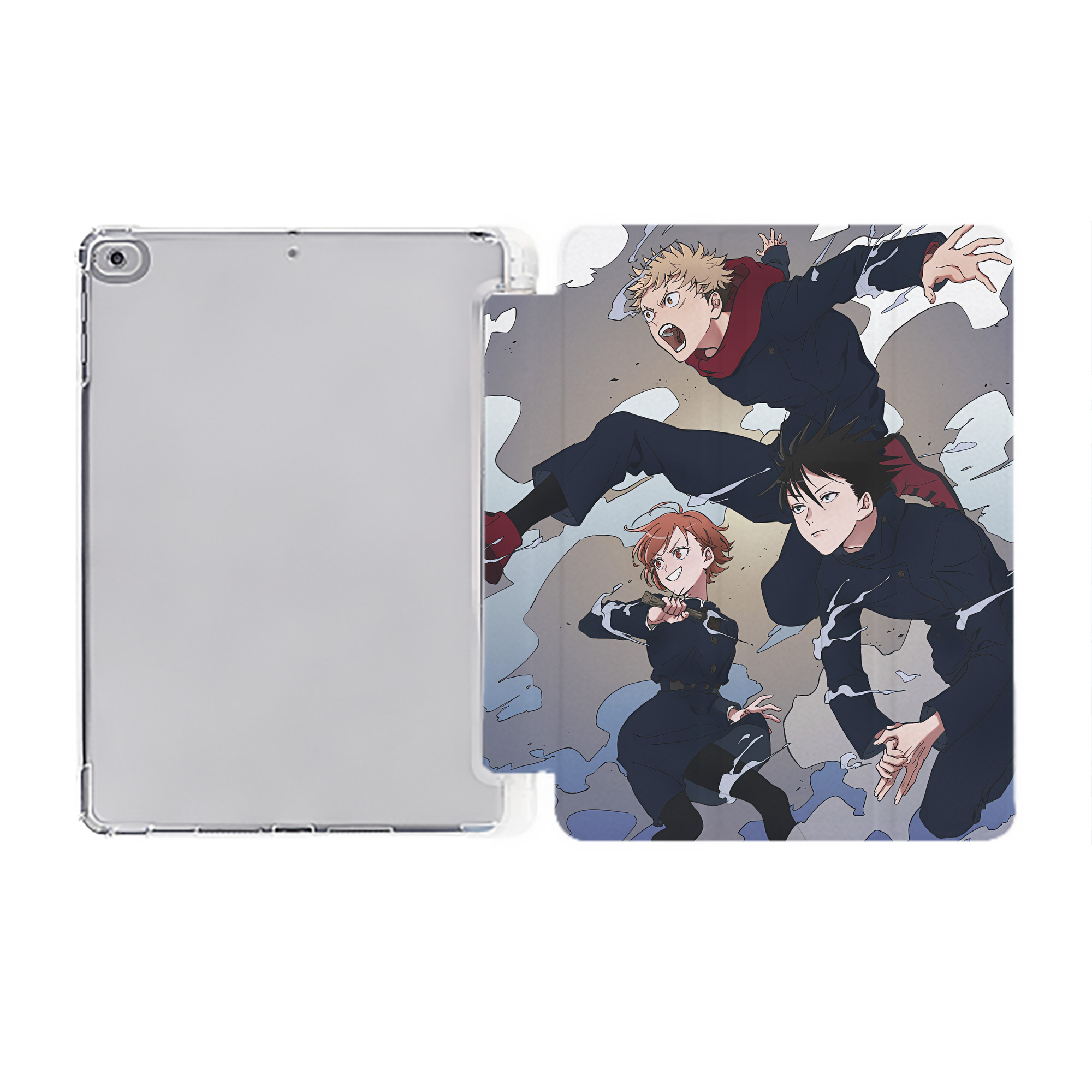 （画像用） SPY×FAMILY间谍家家酒 IPad ケース ペン収納付き 三つ折りスタンド PUレザー×シリコン 対応機種9.5/10.5/10.9インチ